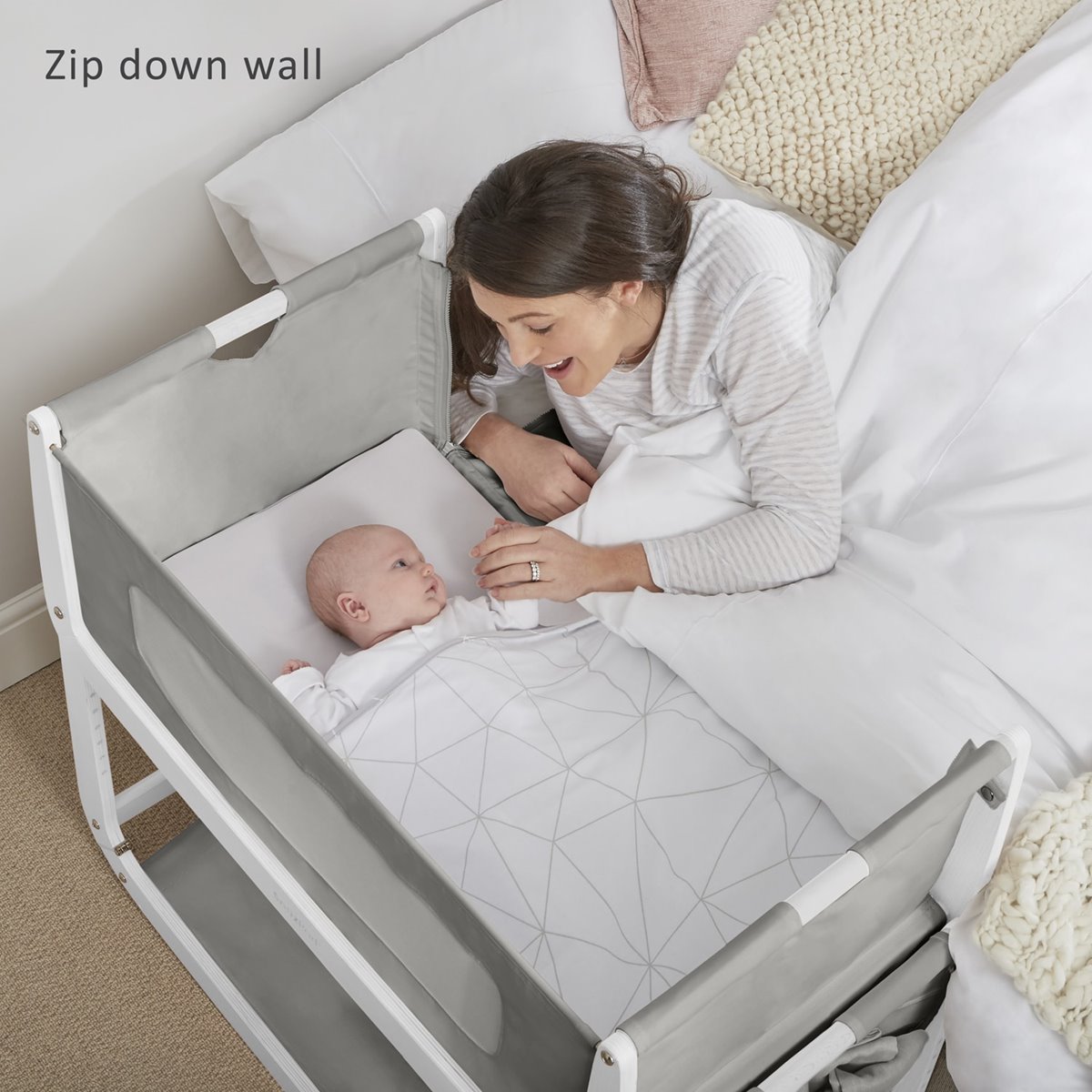crib that attaches to bed